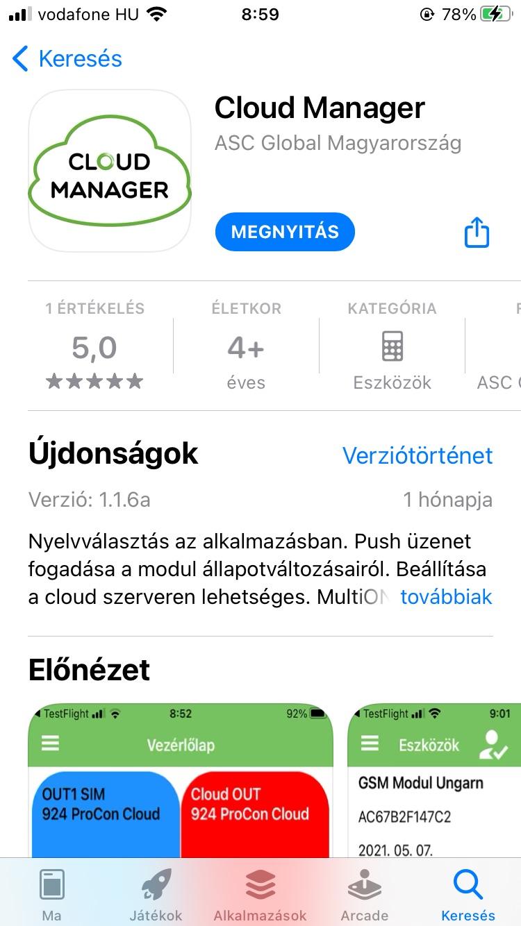 Cloud Manager App letöltése