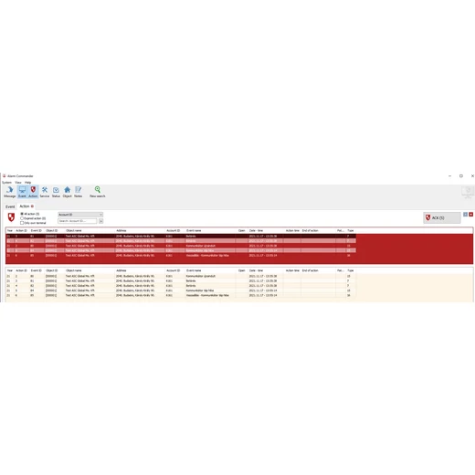 Alarm Commander Task list