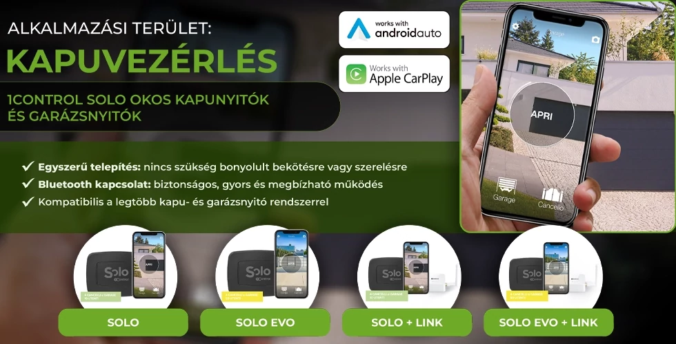 1Control SOLO okos kapunyitók és garázsnyitók