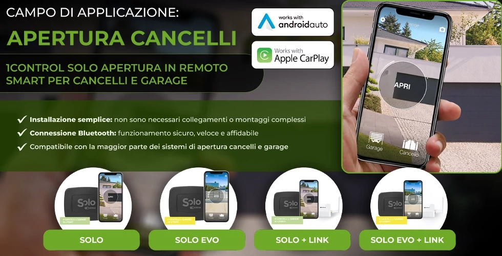 1Control SOLO okos kapunyitók és garázsnyitók